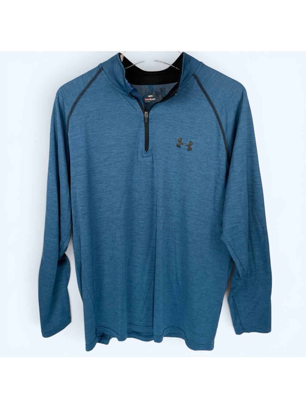 Under Armour HeatGear Quarter Zip Men's Pullover Golf Performance Blue M/L